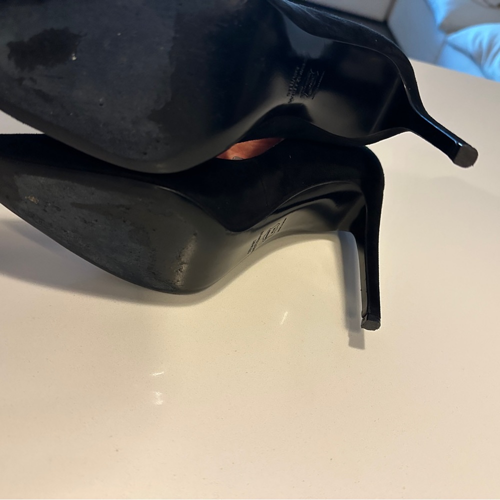 Stuart Weitzman Black Suede Heels - Picture 8 of 10